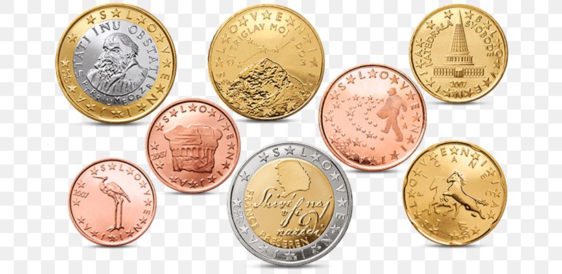 Slovenian Euro Coins Slovenian Euro Coins, PNG, 708x400px, 2 Euro Coin, Coin, Bimetallic Coin, Cash, Currency Download Free
