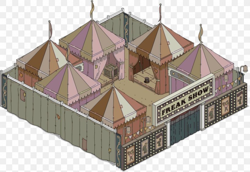 The Simpsons: Tapped Out Freak Show Television Show Circus Treehouse Of Horror XXIV, PNG, 1018x702px, Simpsons Tapped Out, American Horror Story, American Horror Story Freak Show, Architecture, Building Download Free