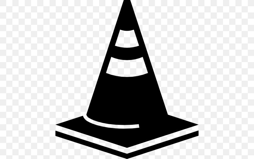 Traffic Cone, PNG, 512x512px, Cone, Artwork, Black And White, Conifer Cone, Flat Design Download Free