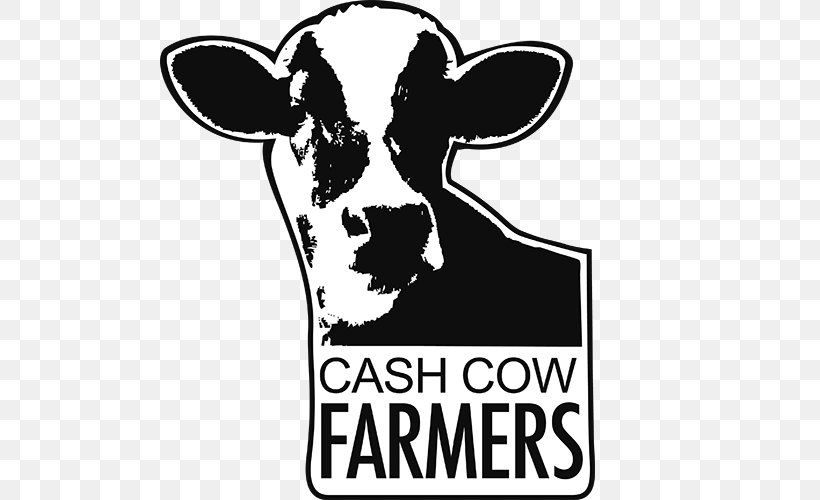 Dairy Cattle Cash Cow Vintage Trading Solutions Ltd., PNG, 500x500px, Dairy Cattle, Advertising Agency, Area, Black And White, Brand Download Free