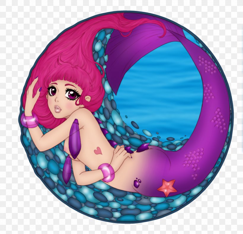 Mermaid Cartoon, PNG, 3500x3379px, Mermaid, Cartoon, Fictional Character, Magenta, Mythical Creature Download Free