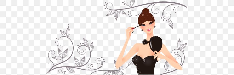 Make-up Woman Illustration, PNG, 495x263px, Watercolor, Cartoon, Flower, Frame, Heart Download Free