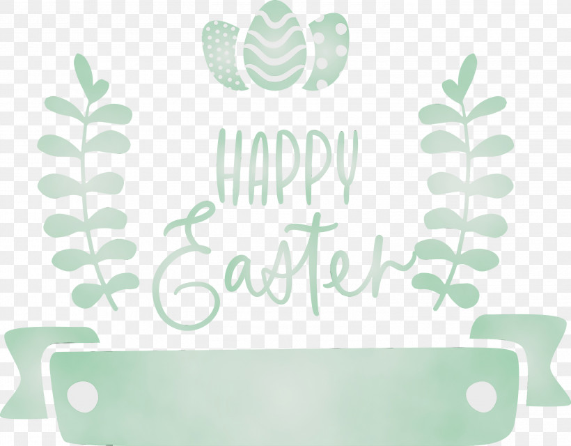Green Text Leaf Font Logo, PNG, 2999x2343px, Easter Day, Green, Happy Easter Day, Leaf, Logo Download Free