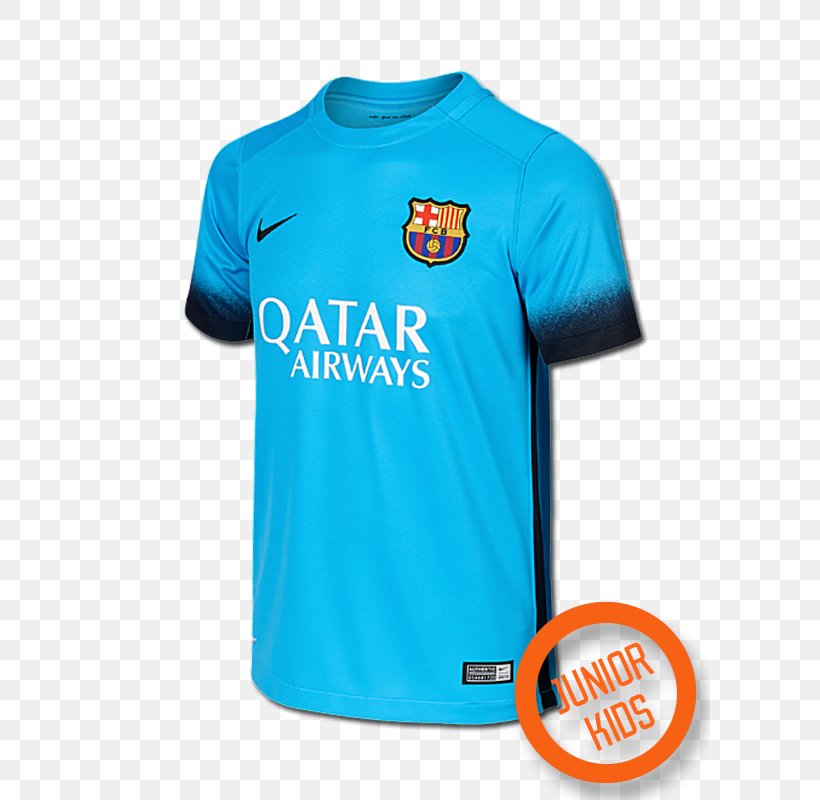 Sports Fan Jersey FC Barcelona Nike Camiseta De Fútbol Barcelona Decept Stadium 2015/16 NIÑO-XS T-shirt, PNG, 700x800px, Sports Fan Jersey, Active Shirt, Bez, Blue, Brand Download Free