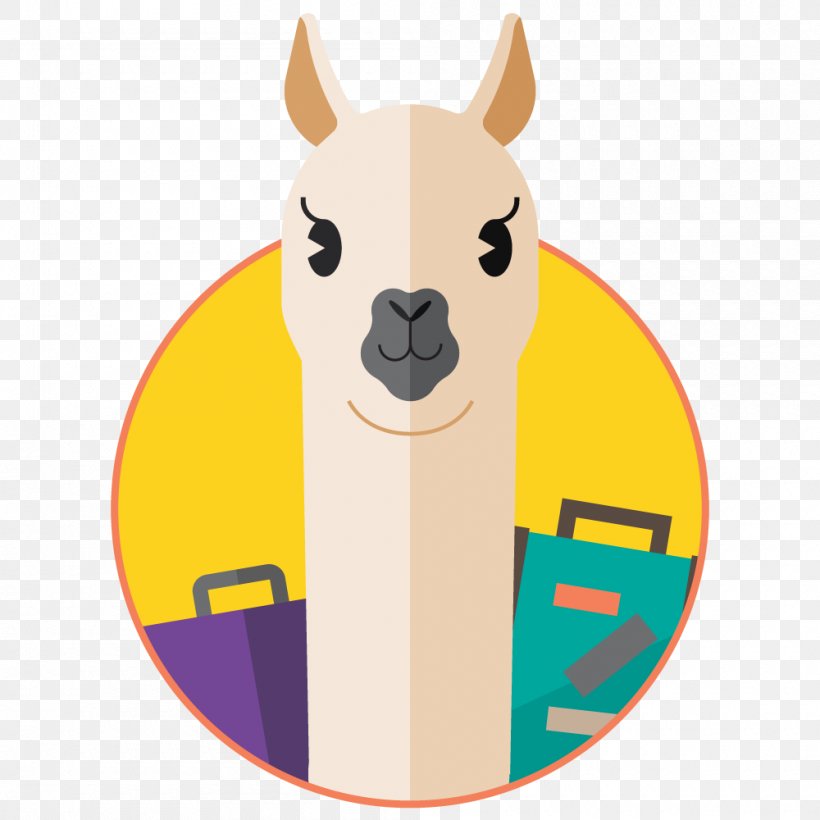 Llama Horse Character Clip Art, PNG, 1000x1000px, Llama, Camel Like Mammal, Character, Fiction, Fictional Character Download Free