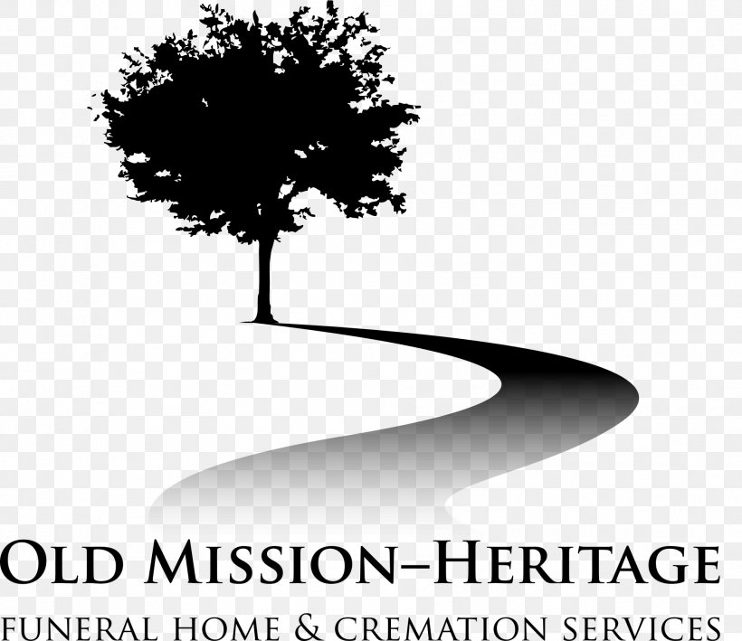 Old Mission-Heritage Funeral Home & Cremation Services Logo, PNG, 1879x1626px, Funeral Home, Black And White, Branch, Brand, Computer Download Free