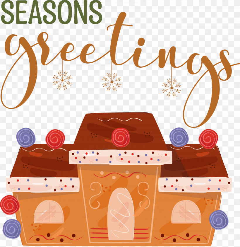 Seasons Greetings, PNG, 6776x6972px, Seasons Greetings, Gingerbread, Merry Christmas Download Free