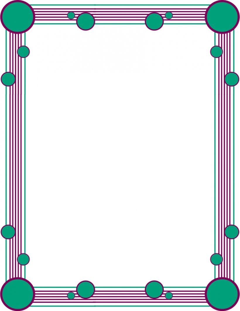 Line Border Clip Art, PNG, 850x1100px, Border, Area, Color, Drawing, Green Download Free