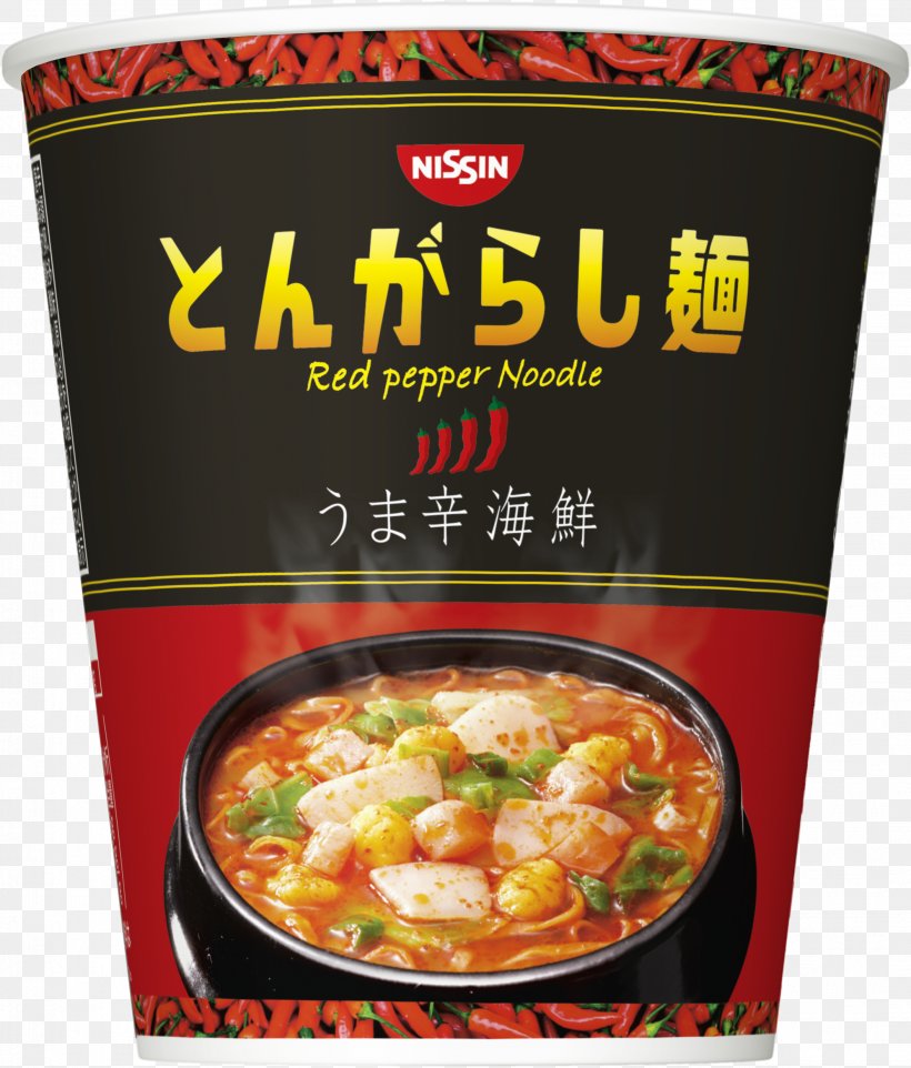 Nissin Spicy Seafood Red Pepper Instant Noodles Ramen Nissin Foods, PNG, 2108x2475px, Instant Noodle, Asian Food, Cheese, Chili Pepper, Chinese Food Download Free