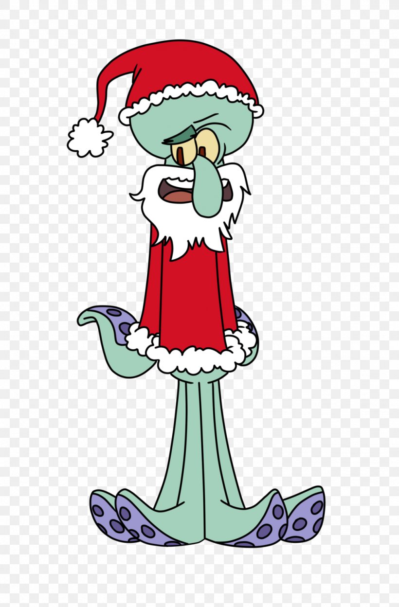 Squidward Tentacles Santa Claus Christmas Clip Art, PNG, 1024x1559px, Squidward Tentacles, Art, Artwork, Character, Christmas Download Free