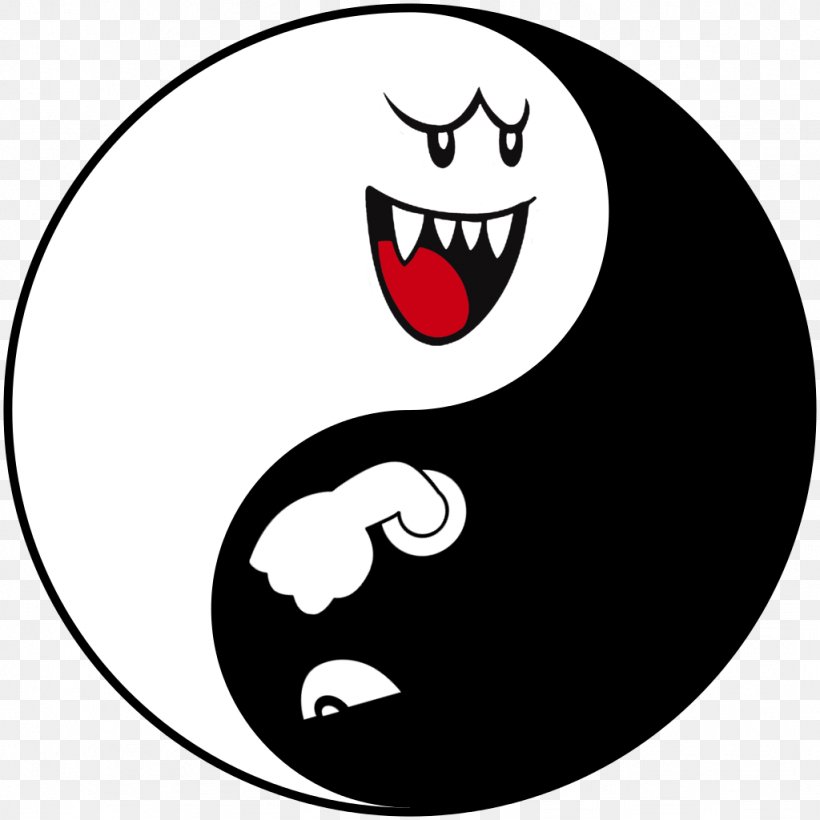 Bill Bala Mario Princess Daisy Boos Yin And Yang, PNG, 1024x1024px, Bill Bala, Black, Black And White, Boos, Decal Download Free