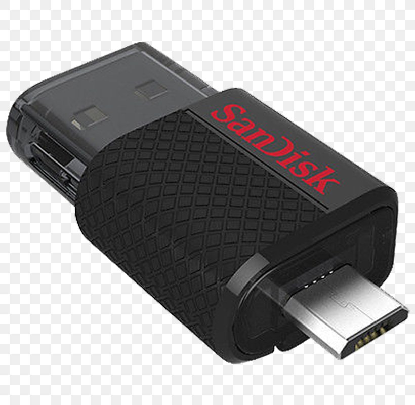 USB Flash Drives SanDisk Ultra Dual USB 3.0 USB On-The-Go Micro-USB, PNG, 800x800px, Usb Flash Drives, Ac Adapter, Adapter, Cable, Computer Data Storage Download Free