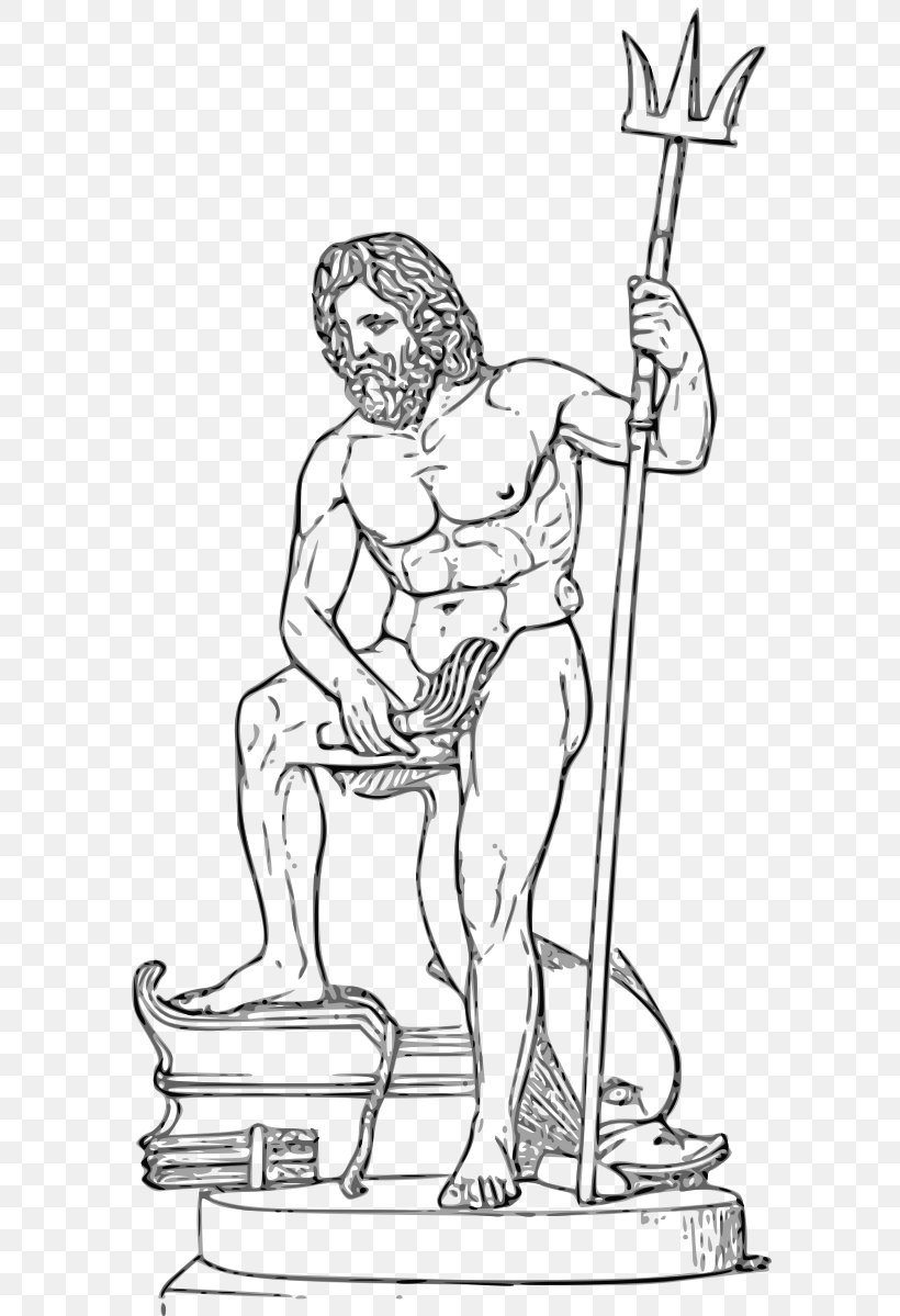 Poseidon Zeus Greek Mythology Clip Art, PNG, 590x1199px, Watercolor, Cartoon, Flower, Frame, Heart Download Free