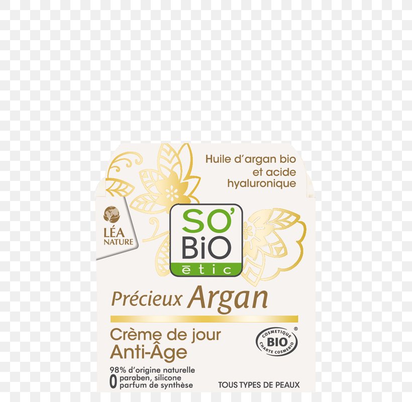 Cream SO'BiO étic Précieux Argan Crème De Jour Anti-Âge SO’BiO étic Pure & Organic Argan Oil SO'BIO Etic Organik Argan Anti-Aging Gece Bakım Jeli 40 Ml, PNG, 800x800px, Cream, Ageing, Argan Oil, Brand, Gel Download Free