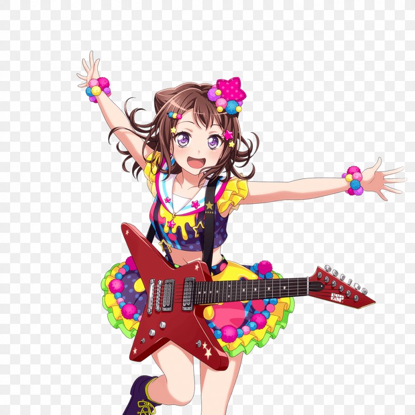 BanG Dream! Girls Band Party! Weiß Schwarz All-female Band Character, PNG, 1024x1024px, Watercolor, Cartoon, Flower, Frame, Heart Download Free