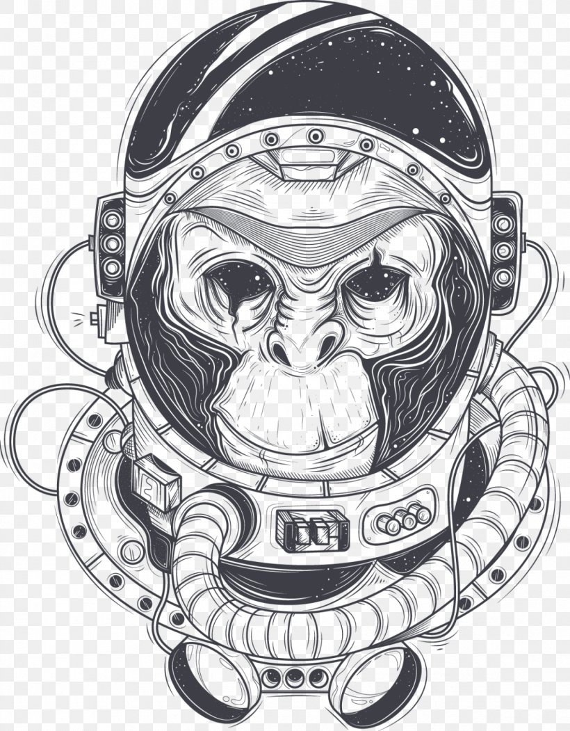 Drawing Astronaut Royalty-free, PNG, 1170x1501px, Drawing, Astronaut, Black And White, Bone, Fictional Character Download Free