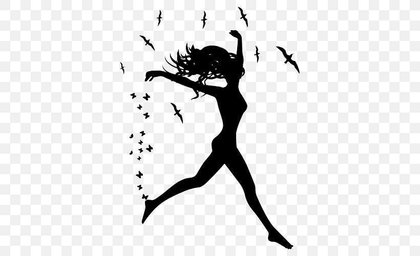 Silhouette Logo, PNG, 500x500px, Silhouette, Art, Ballet Dancer, Black, Black And White Download Free
