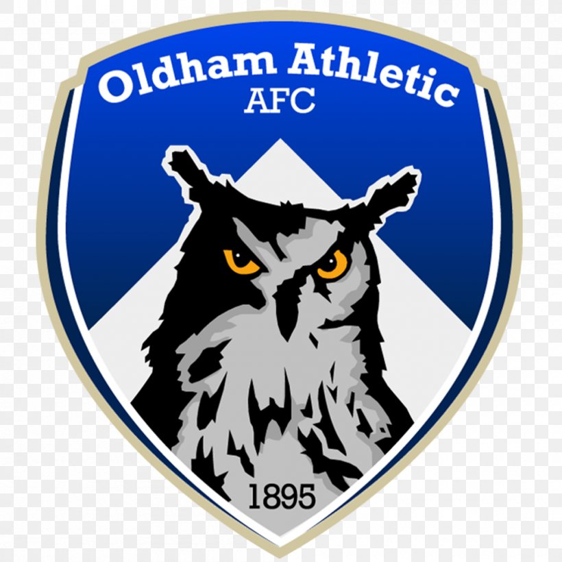 Boundary Park Oldham Athletic A.F.C. EFL League One Premier League English Football League, PNG, 1000x1000px, Efl League One, Athlete, Badge, Bird, Bird Of Prey Download Free