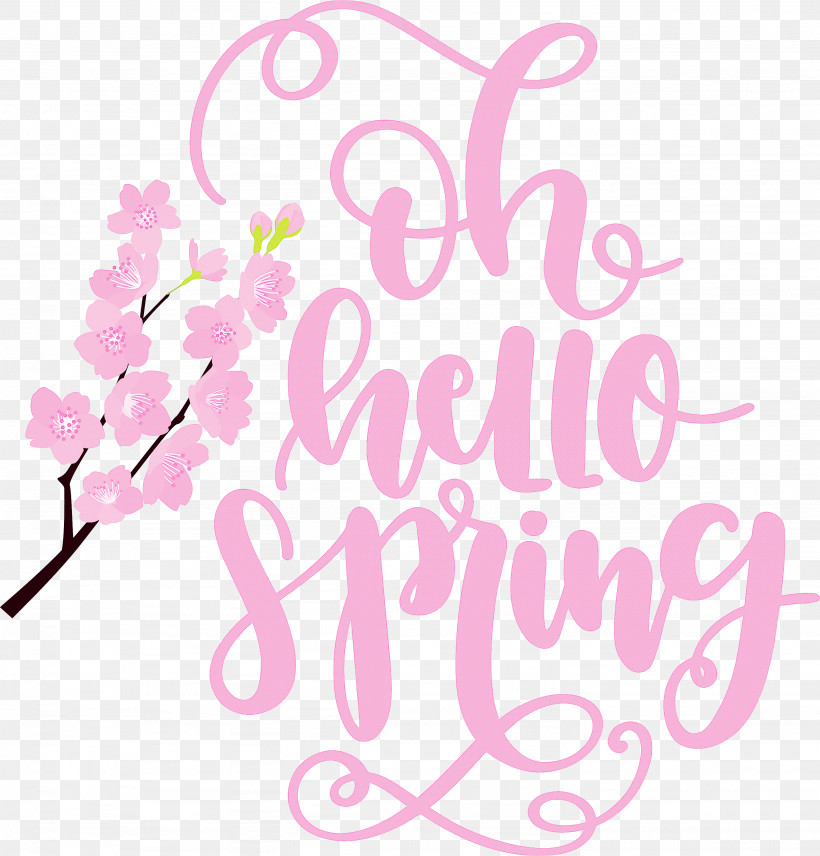 Hello Spring Oh Hello Spring Spring, PNG, 2871x3000px, Hello Spring, Calligraphy, Drawing, Floral Design, Flower Download Free