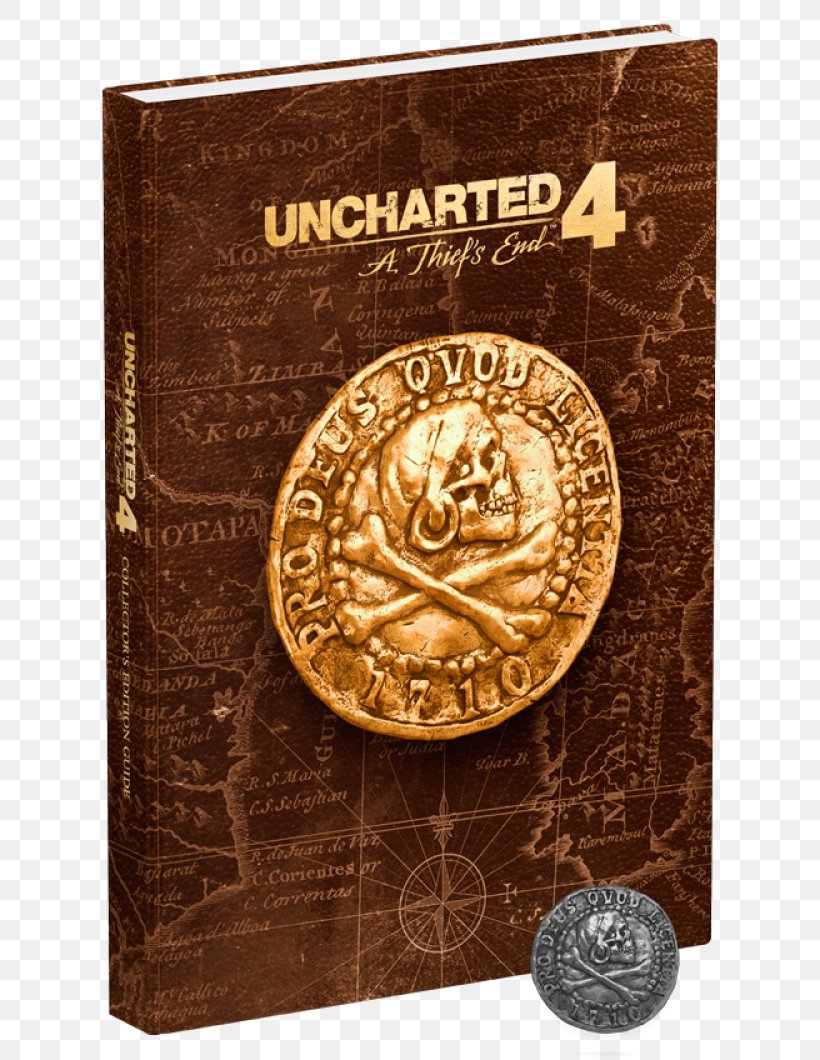 Uncharted 4: A Thief's End Strategy Guide PlayStation 4 Nathan Drake Uncharted 3: Drake's Deception, PNG, 700x1060px, Playstation 4, Book, Coin, Currency, Game Download Free