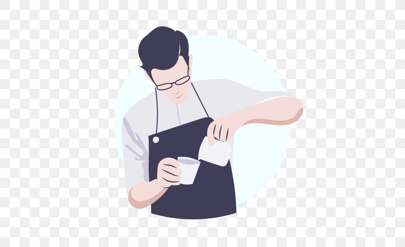 Cafe Coffee Barista Thumb World, PNG, 500x500px, Cafe, Arm, Barista, Business, Cartoon Download Free