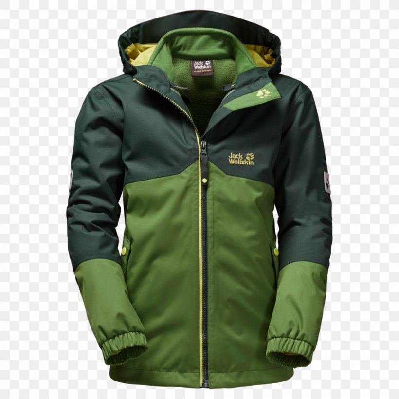 Jacket Jack Wolfskin Parka Coat Sweater, PNG, 1000x1000px, Jacket, Boy, Clothing, Coat, Green Download Free