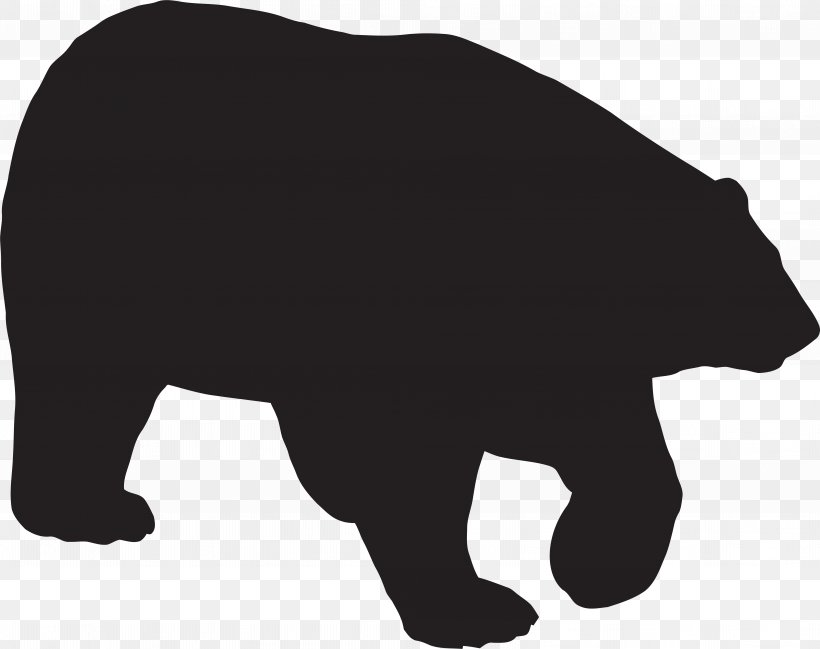 Polar Bear Clip Art Silhouette, PNG, 7853x6220px, Polar Bear, American Black Bear, Animal Figure, Art, Bear Download Free