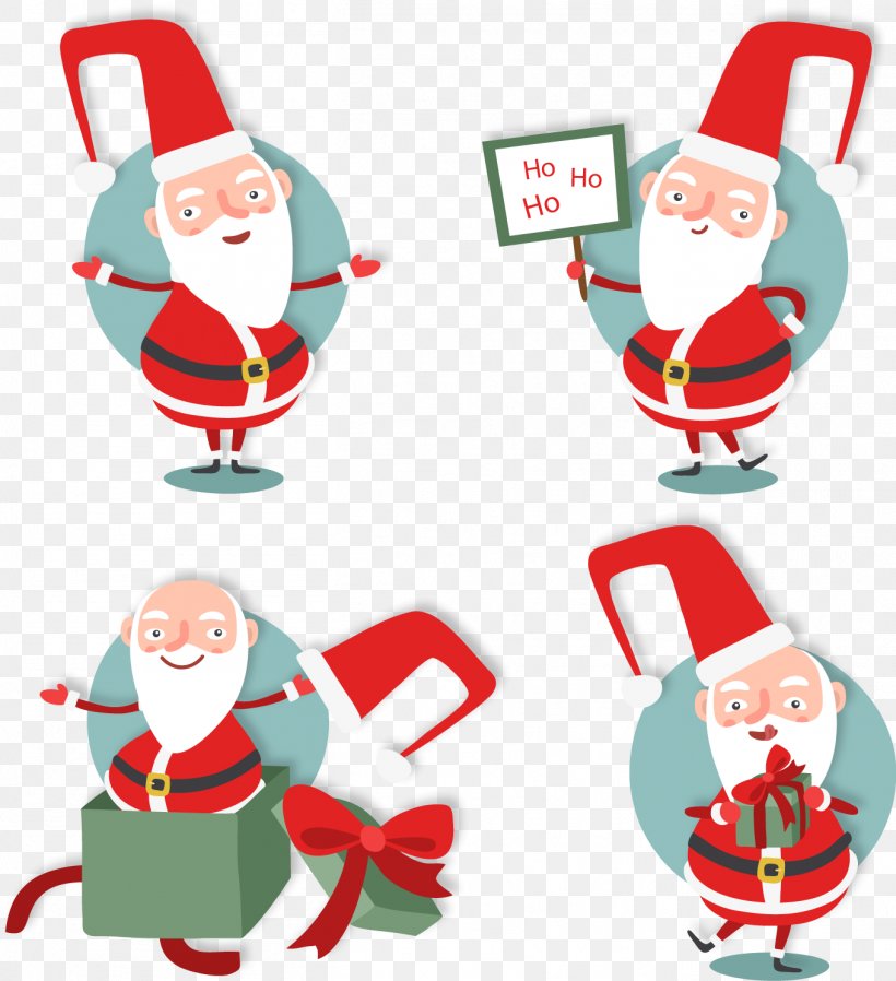 Santa Claus Christmas Day Euclidean Vector Download Image, PNG, 1359x1489px, Santa Claus, Area, Christmas, Christmas Day, Christmas Decoration Download Free