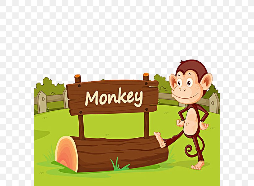 Chimpanzee Monkey Zoo Clip Art, PNG, 600x600px, Chimpanzee, Cartoon, Food, Mammal, Monkey Download Free