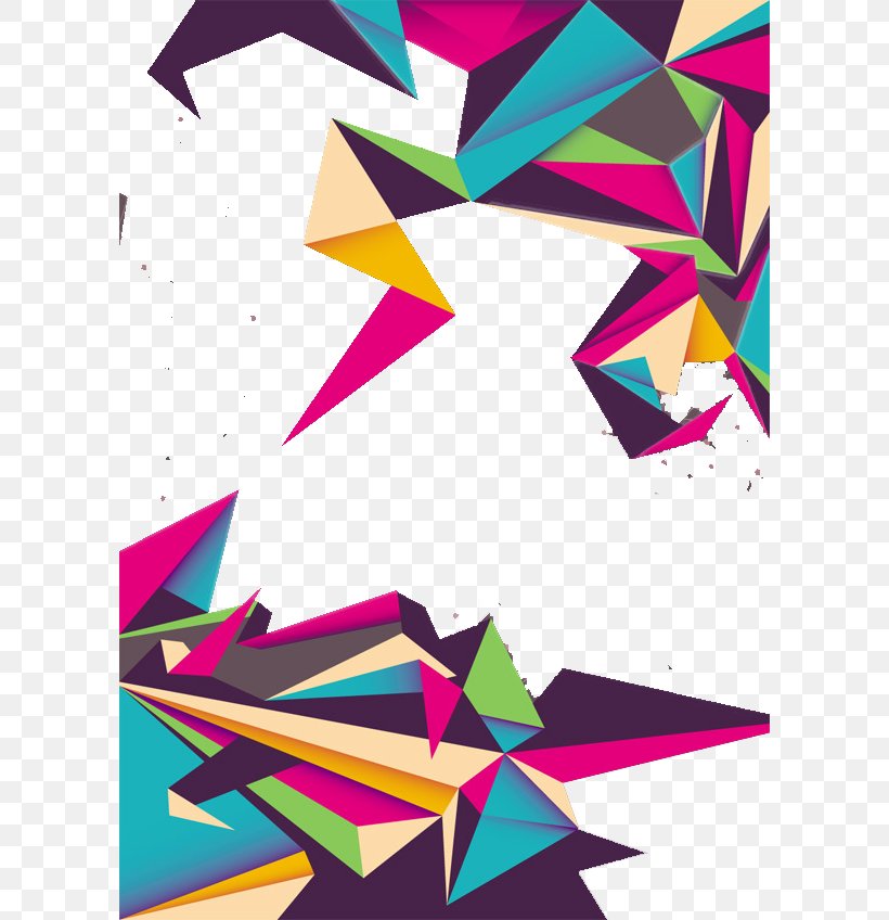 Colorful Origami Adobe Illustrator, PNG, 600x848px, Colorful Origami, Art, Art Paper, Banner, Graphic Arts Download Free