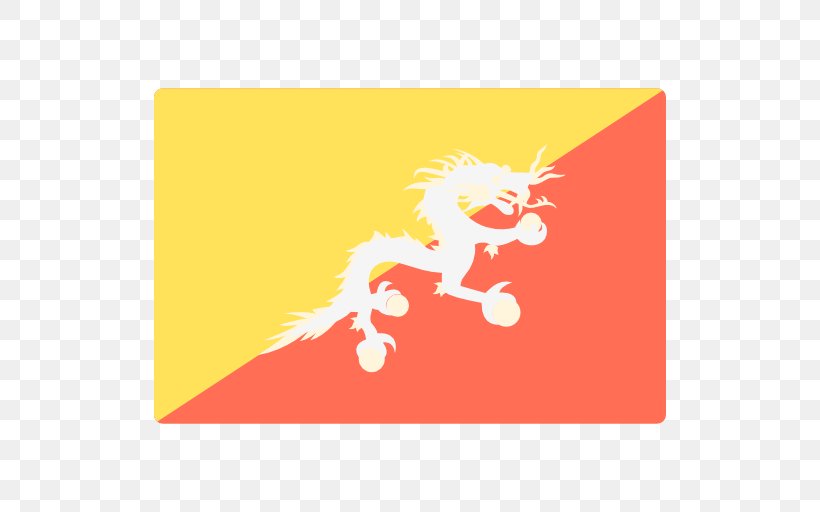 Flag Of Bhutan Image National Flag, PNG, 512x512px, Bhutan, Cartoon, Country, Fictional Character, Flag Download Free