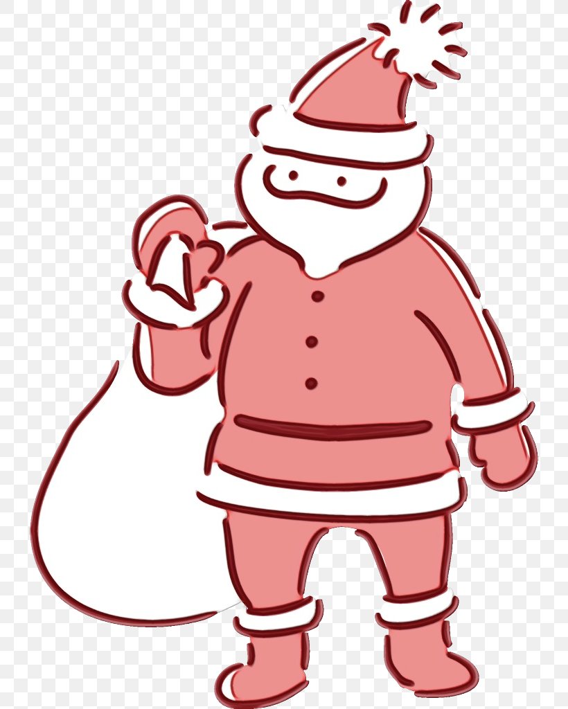 Santa Claus, PNG, 736x1024px, Watercolor, Cartoon, Christmas, Fictional Character, Finger Download Free