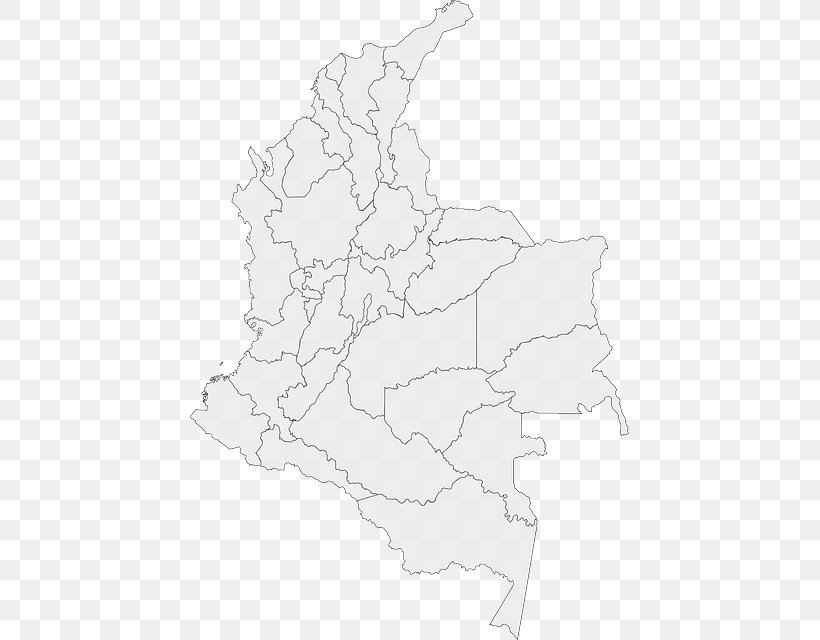 Departments Of Colombia Map Clip Art, PNG, 439x640px, Departments Of Colombia, Area, Black And White, Cdr, Colombia Download Free