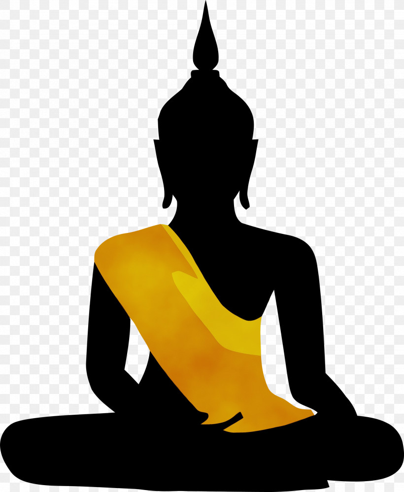 Meditation Sitting Yoga Physical Fitness Silhouette, PNG, 2462x3000px, Bodhi Day, Bodhi, Kneeling, Meditation, Paint Download Free