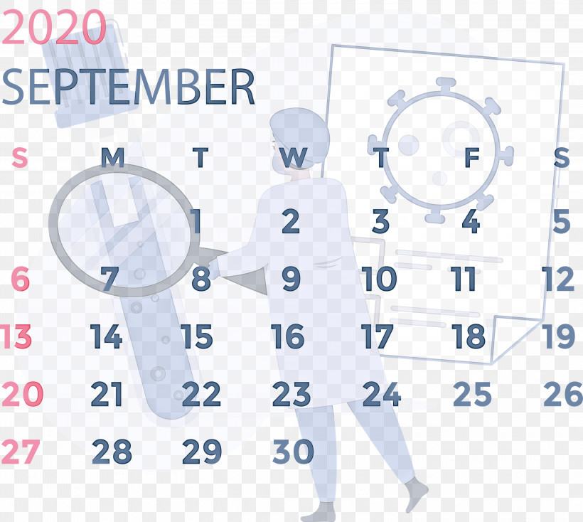 September 2020 Calendar September 2020 Printable Calendar, PNG, 3000x2688px, September 2020 Calendar, Angle, Area, Calendar System, Human Body Download Free