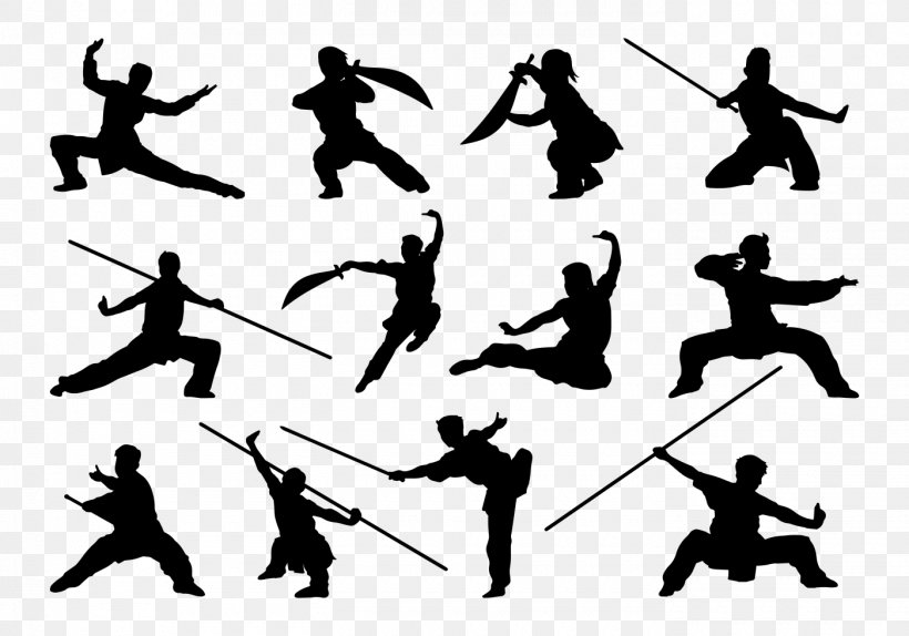 Silhouette Kung Fu Chinese Martial Arts Wushu, PNG, 1400x980px, Silhouette, Art, Black And White, Chinese Martial Arts, Flying Kick Download Free