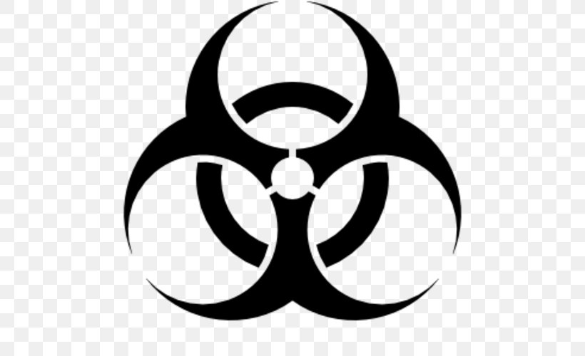 Biological Hazard Hazard Symbol Sign Laboratory, PNG, 500x500px, Biological Hazard, Artwork, Black And White, Hazard, Hazard Symbol Download Free