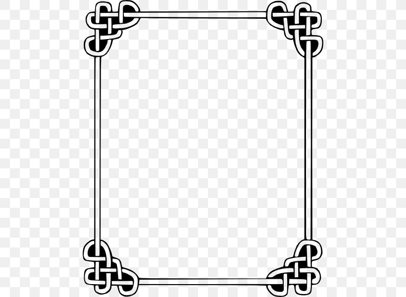 Borders And Frames Celtic Knot Celts Clip Art, PNG, 486x600px, Borders And Frames, Area, Art, Black, Black And White Download Free