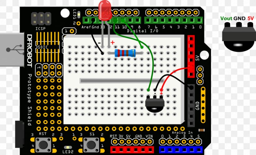 Arduino Light-emitting Diode RGB Color Model Wiring Infrared, PNG, 900x547px, Arduino, Breadboard, Circuit Component, Circuit Prototyping, Computer Hardware Download Free