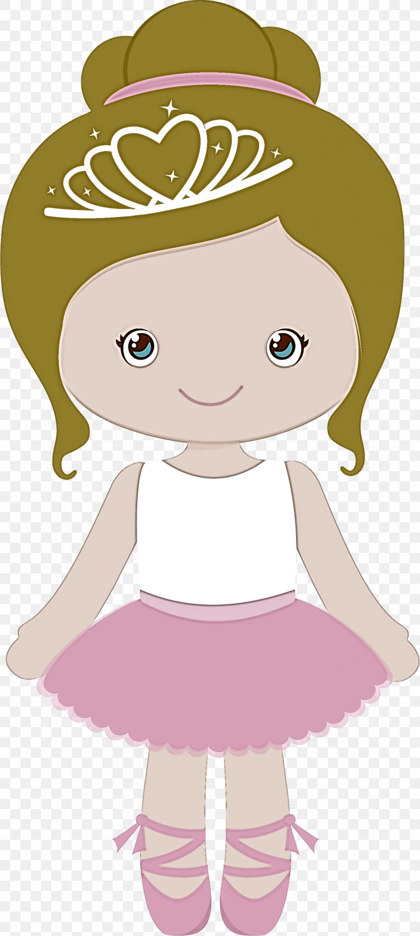 Cartoon Pink Cheek Headgear Brown Hair, PNG, 1386x3091px, Cartoon, Ballet Tutu, Brown Hair, Cheek, Costume Download Free