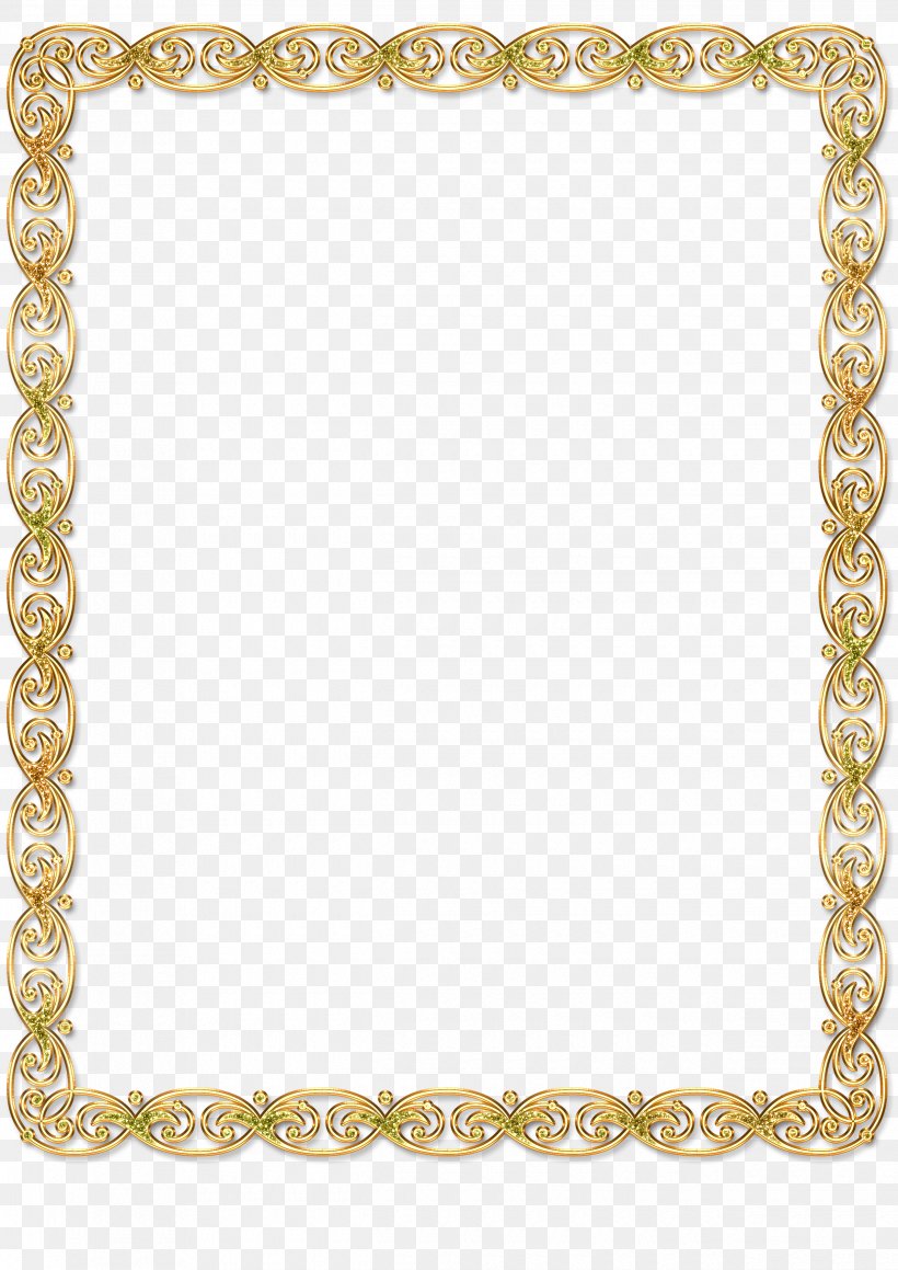 Picture Frames Clip Art, PNG, 2480x3508px, Picture Frames, Body Jewelry, Chain, Computer Software, Digital Image Download Free