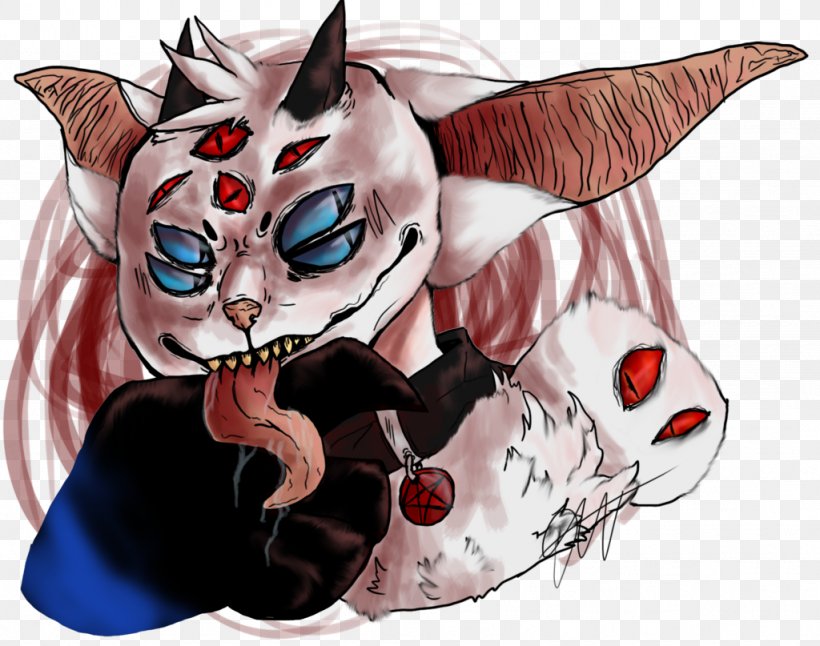 Whiskers Demon Satan Cat, PNG, 1024x807px, Watercolor, Cartoon, Flower, Frame, Heart Download Free