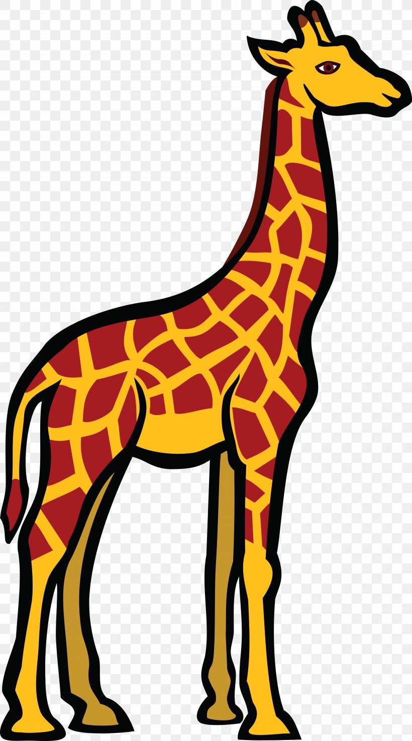Giraffe Clip Art, PNG, 4000x7188px, Giraffe, Animal Figure, Artwork, Black And White, Fauna Download Free