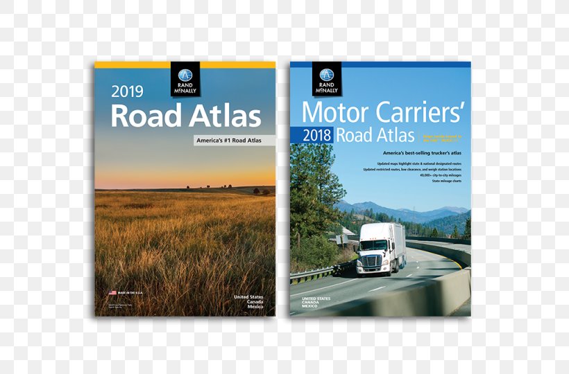 2018 Rand McNally Motor Carriers' Road Atlas: McRa Rand McNally 2009 The Road Atlas Large Scale: United States 2018 Rand McNally Large Scale Road Atlas: Lsra, PNG, 576x540px, 2018 Volkswagen Atlas, Rand Mcnally, Advertising, Atlas, Brand Download Free