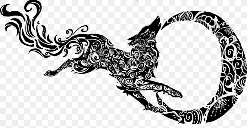 Gray Wolf Tribe Tattoo, PNG, 1237x645px, Gray Wolf, Animal Figure, Art, Artwork, Black And White Download Free