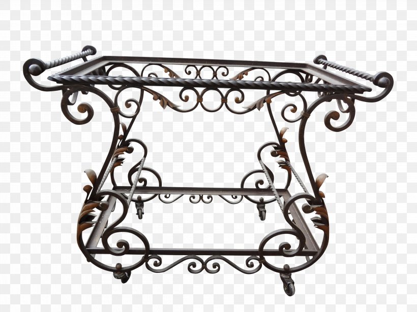 Wrought Iron Table Serving Cart Furniture, PNG, 4608x3456px, Iron, Bar, Bar Stool, Black And White, Cart Download Free