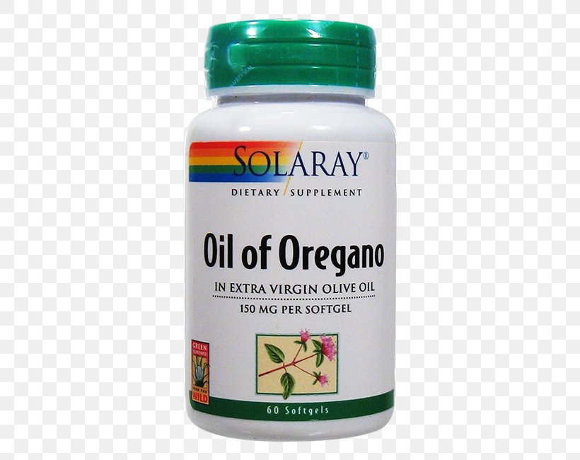 Dietary Supplement Solaray Oil Of Oregano 150 Mg 60 Softgels Herb, PNG, 650x650px, Dietary Supplement, Capsule, Essential Oil, Health, Herb Download Free