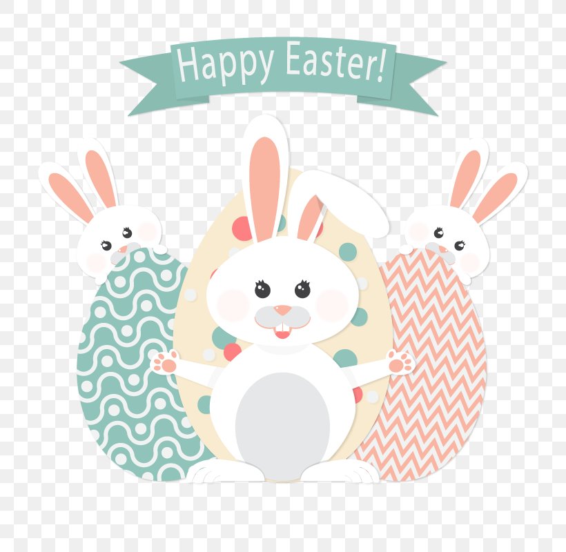 Easter Bunny Rabbit Euclidean Vector Easter Egg, PNG, 800x800px, Easter Bunny, Easter, Easter Egg, Egg Decorating, Material Download Free
