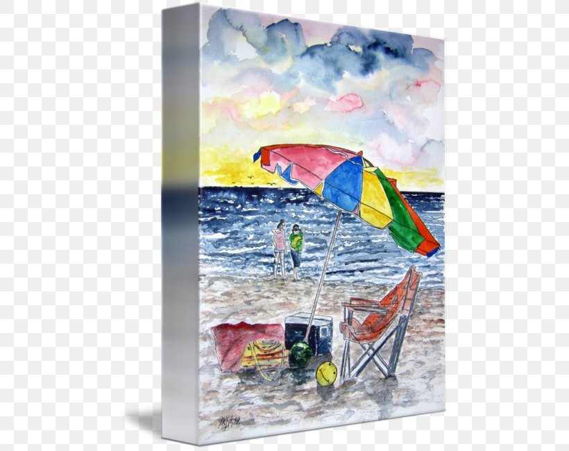 Watercolor Painting Gallery Wrap Clearwater Beach Canvas, PNG, 476x650px, Painting, Advertising, Art, Canvas, Clearwater Download Free