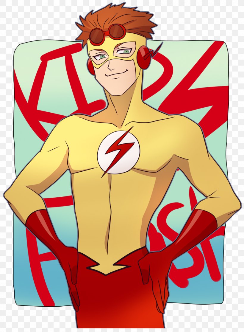 Wally West Kid Flash Superhero Clip Art, PNG, 885x1203px, Watercolor, Cartoon, Flower, Frame, Heart Download Free